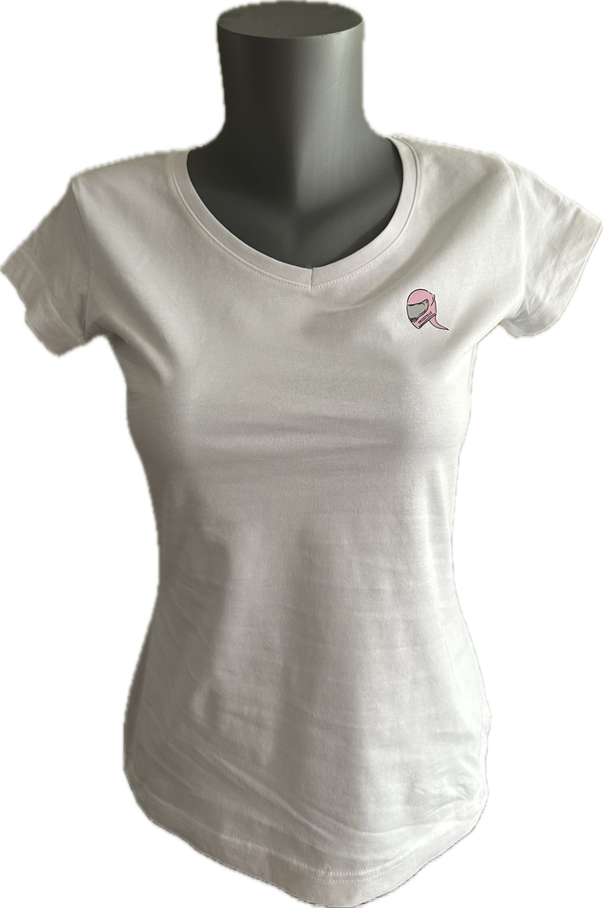 T-Shirt GAZZZ'ELLE ELEGANCE blanc et rose