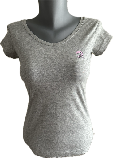 T-Shirt GAZZZ'ELLE ELEGANCE gris et rose